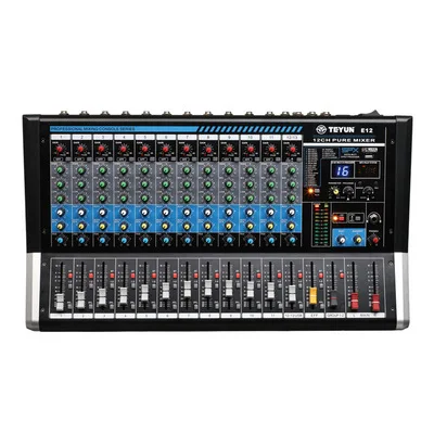 Audio Interface - TEYUN E12 大型プロフェッショナル12チャンネルサウンドカードオーディオインターフェースアプリケーションは、DJのパフォーマンスのためのサウンドを完璧に修復します。