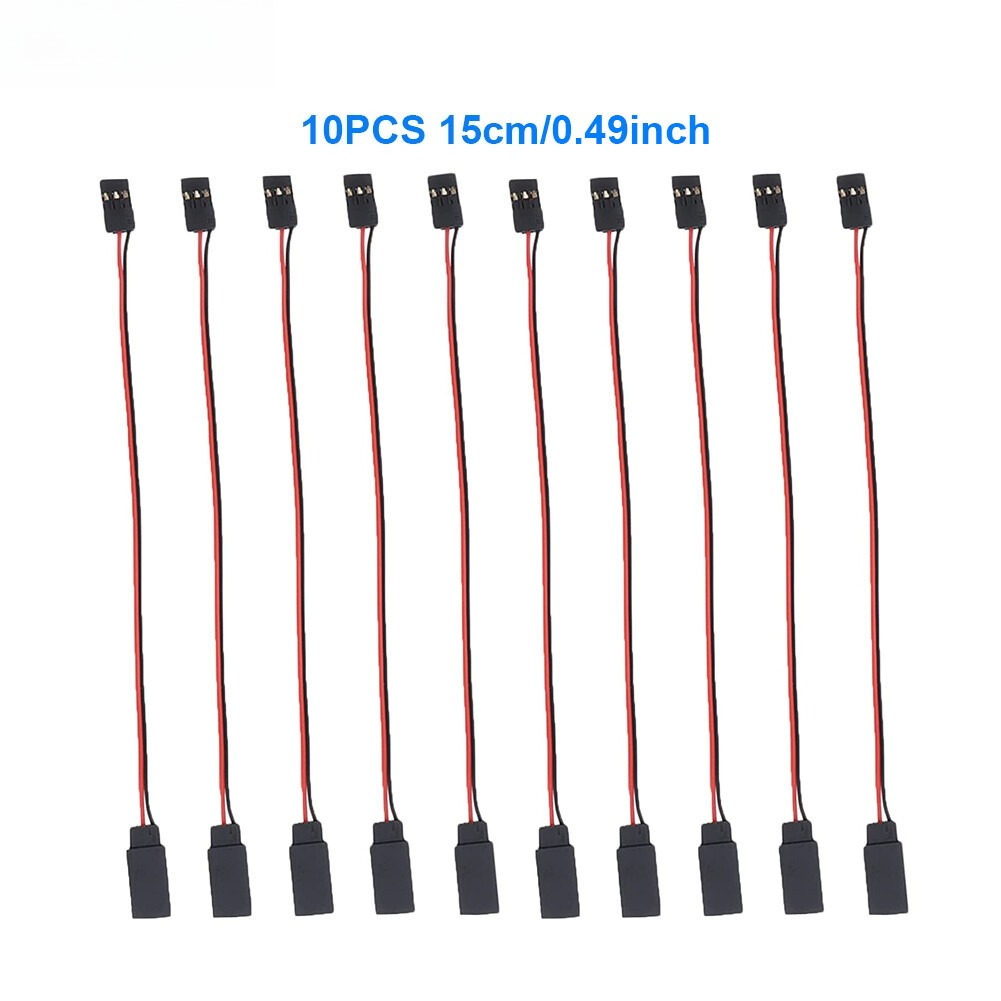 Rca Cable - 10個入り 3ピン サーボ延長ケーブル（メス-オス） RCサーボ用延長ワイヤー