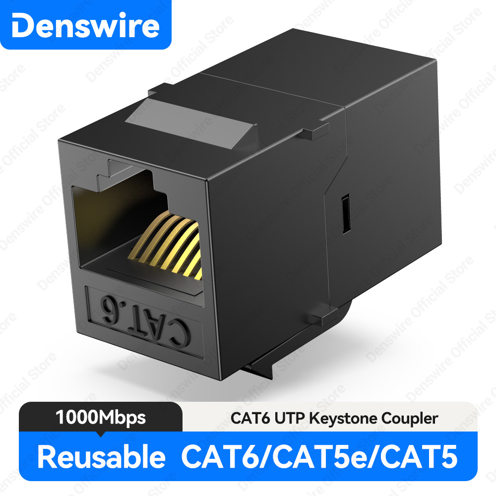 Rj45 Jack - Denswire RJ45 CAT6 インラインカプラー キーストーンジャック ストレートスルーキーストーンモジュール