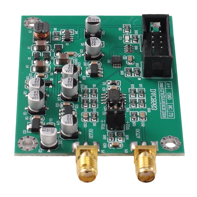 Dac Board - BMBY製、調整可能な正負電圧出力機能付きDACモジュール、デュアルチャンネル、16ビットデジタル-アナログ変換、±10V、DAC8563用データ収集デモボード。