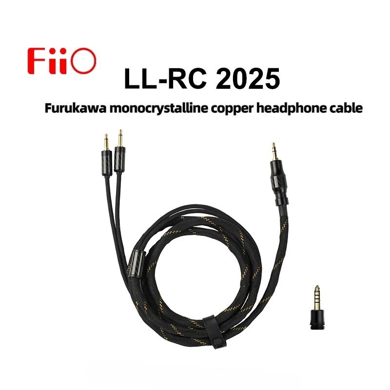 Rca Cable - FIIO LL-RC 2025 ヘッドホンケーブル、単結晶銅線、4.4mmオス-3.5mmオス×2、フルカワ製、オーディオアクセサリー用。