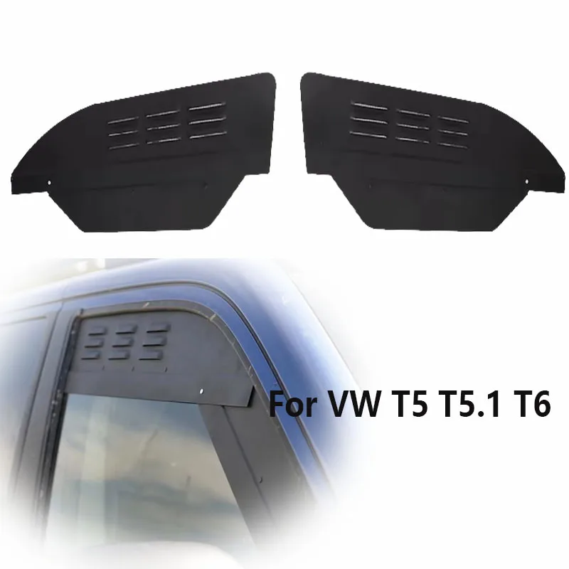 Ventilation Grille Aluminum - VW T5、T5.1、T6、T6.1用、左右一対のフロントキャブ窓用エアベント。キャンパーバン、モーターホーム用。アルミニウム製換気グリル、アクセサリー。