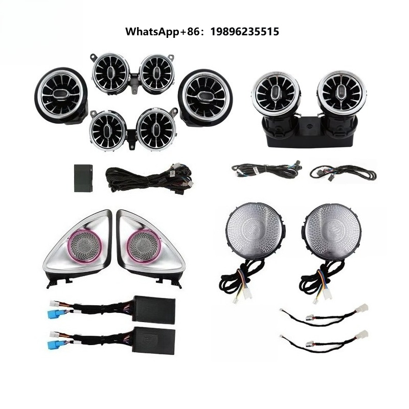 Speaker Kit - W238卸売アンビエントライトキット2016-2022 エアベント4D回転ツイータードアスピーカーカバー12V