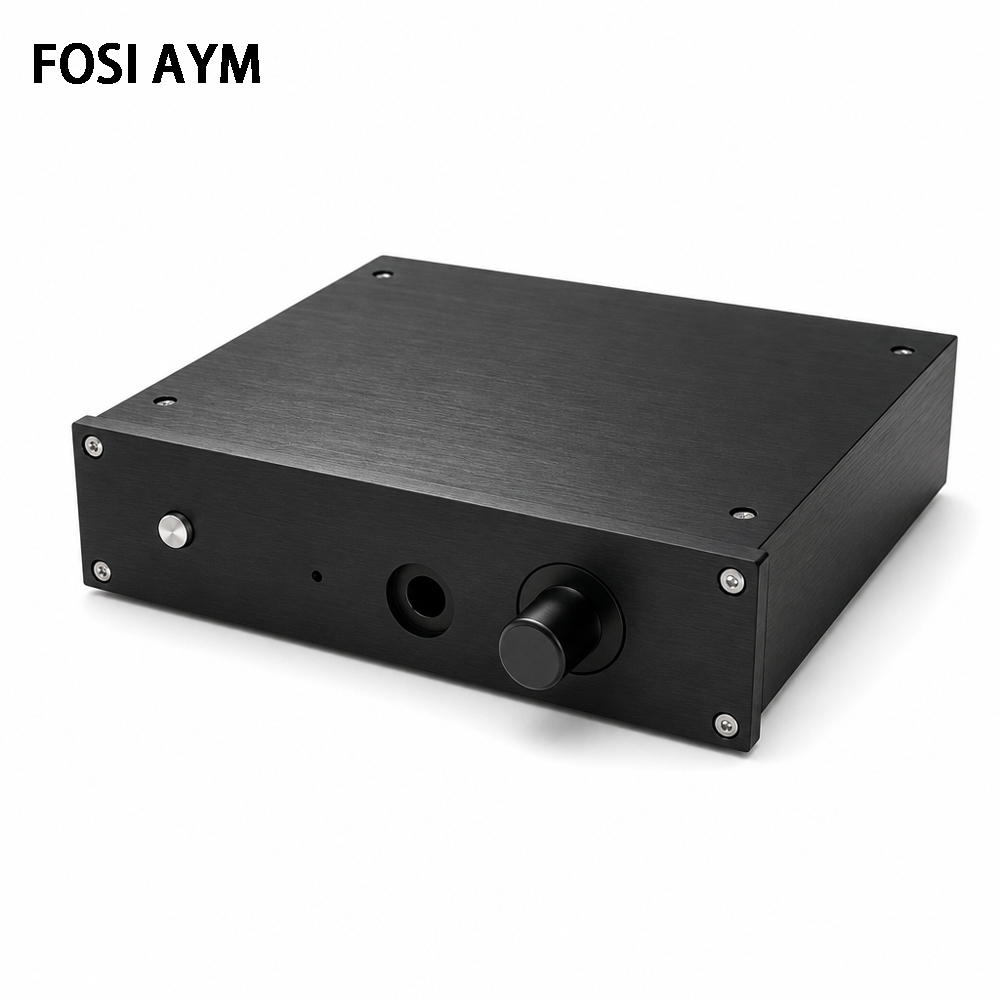 Speaker Enclosure - 220x52x191mm FOSI AYM フルアルミニウム製ヘッドホンアンプケース DIY HiFiヘッドホンアンプシャーシ