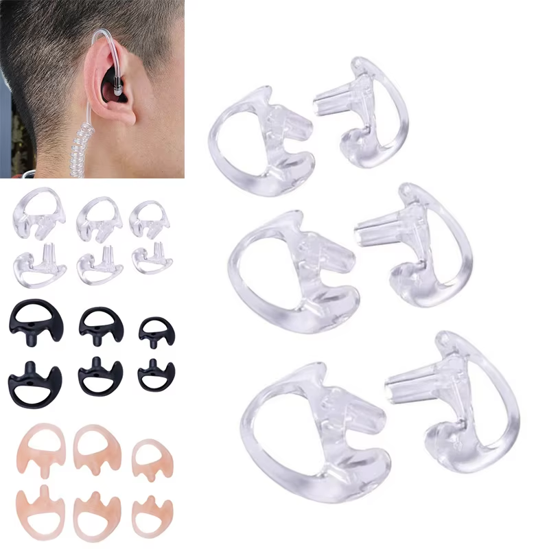 Diy Headphone - 2 個のイヤーモールドソフト 2 ウェイラジオイヤーモールド交換用イヤーピースインサート音響コイルチューブオーディオキットヘッドフォンアクセサリー用