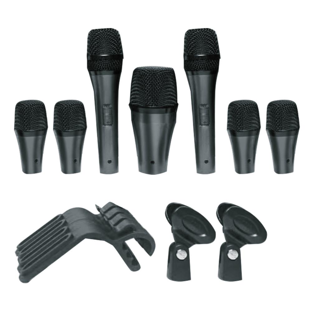 Speaker Kit - Dmk7ドラムマイクキット、キャリングケース付き、ステージパフォーマンスや放送用のダイナミックコンデンサースピーカー