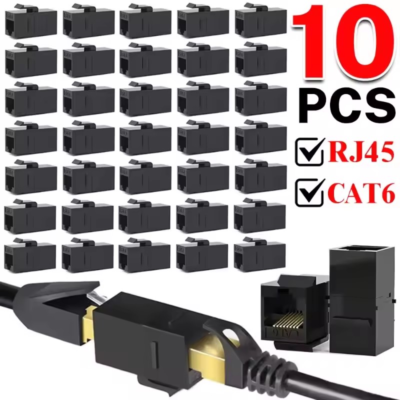 Rj45 Jack - 2～10個入り CAT6 RJ45 キーストーン・カプラー（メス-メス）、高速UTPケーブル用、イーサネットケーブル接続アダプター