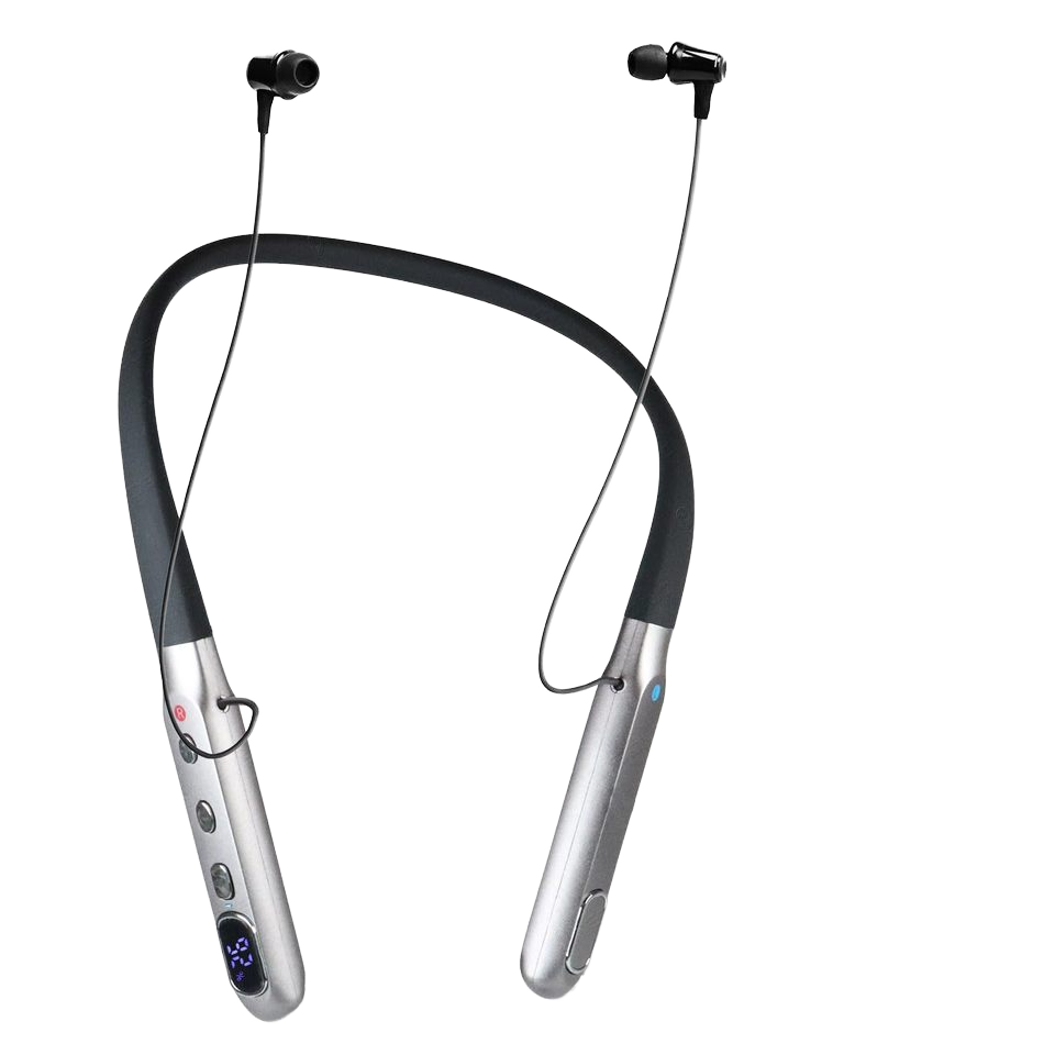 Headphone Amplifier - 充電式聴覚増幅器ワイヤレスネックバンドヘッドフォン高齢者向けリモートマイクノイズキャンセリング機能付き