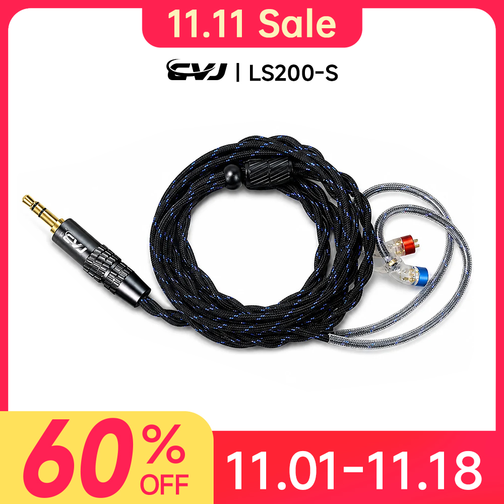 Audio Dac - CVJ LS200-S イヤホンアップグレードケーブル 3.5MM/4.4MM 交換可能なプラグ 高品質HiFi