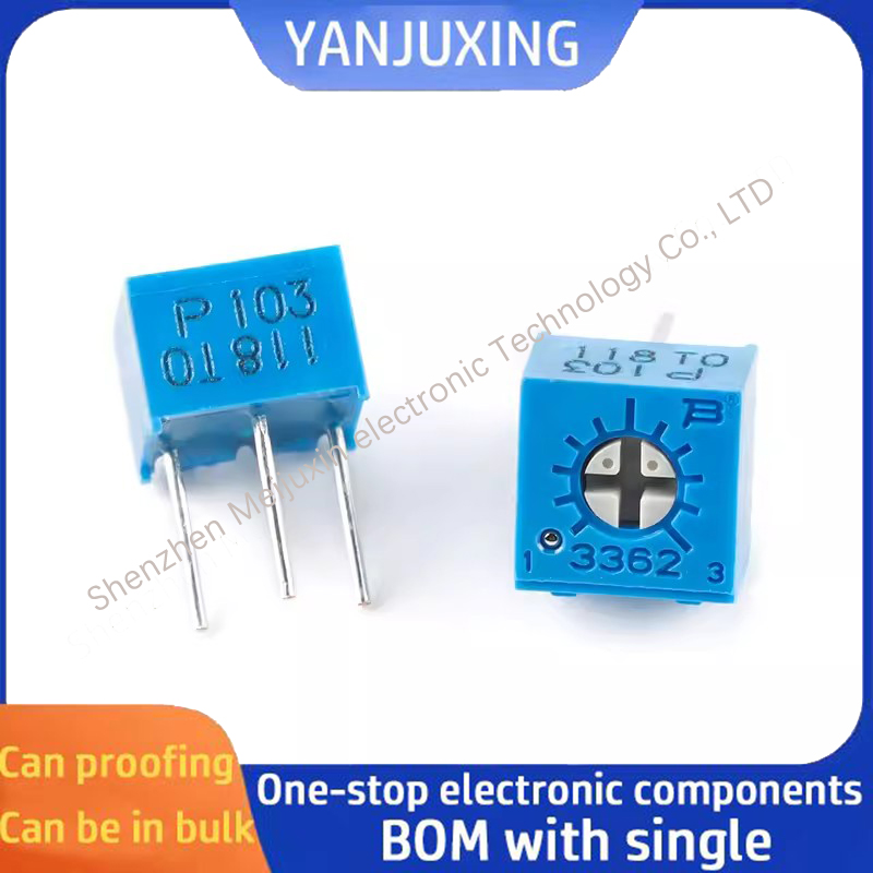 Potentiometer 10K - 10 ピース/ロット 3362P-103 10K シングルターン精密調整可能な抵抗器 3362