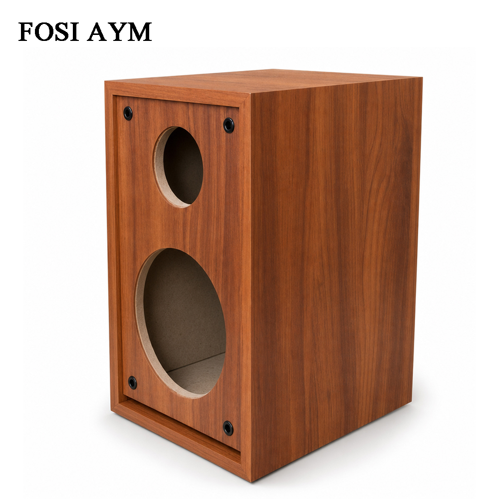 Speaker Enclosure - FOSI AYM木製ラビリンススピーカーキャビネット 6.5インチウーファー 4インチツイーター 2ウェイDIY空オーディオエンクロージャーボックス