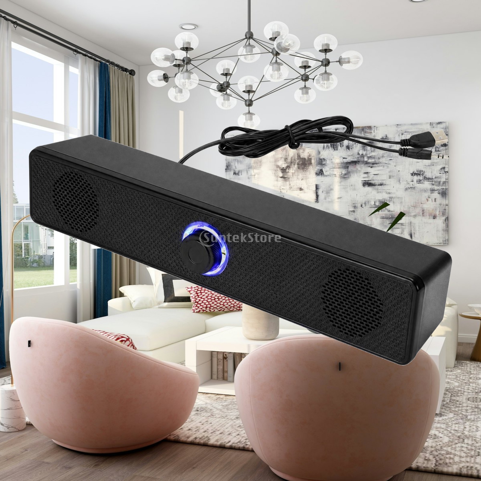 デスクトップ用のUSB接続有線コンピュータースピーカー。音量 - Speaker Wire のレビューと価格