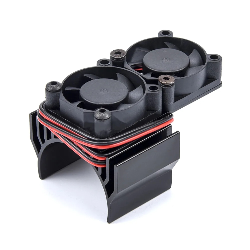 赤、黒、銀色のアルミニウム合金製デュアルファンラジエーター。 - Heatsink Aluminum のレビューと価格