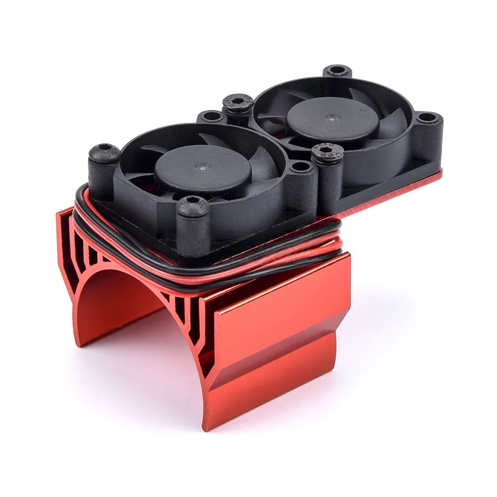 赤、黒、銀色のアルミニウム合金製デュアルファンラジエーター。 - Heatsink Aluminum のレビューと価格