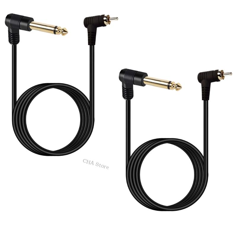 ゴールドカバー 90 度 Rcas オス 6.35mm サウ - Rca Cable のレビューと価格