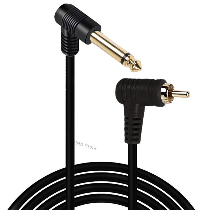 ゴールドカバー 90 度 Rcas オス 6.35mm サウ - Rca Cable のレビューと価格