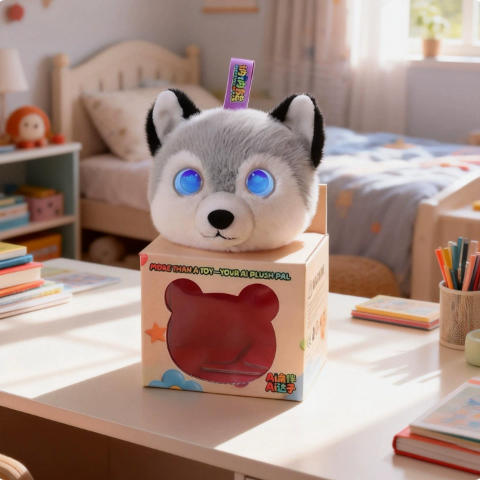 AI搭載のスマートハスキーぬいぐるみ。会話機能付きで、お子様 - Subwoofer のレビューと価格