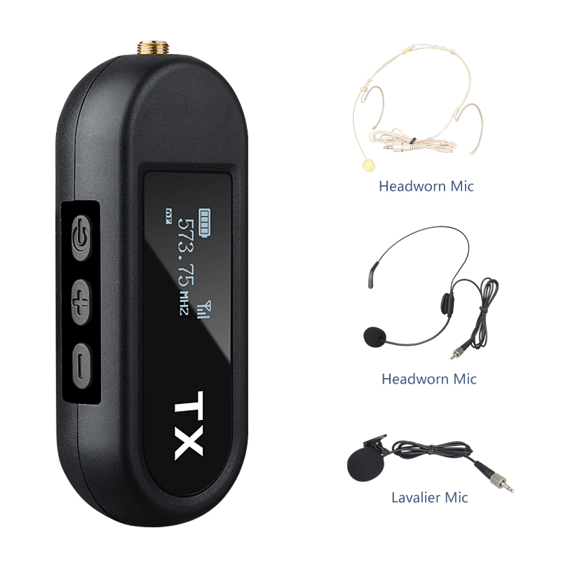 UHFワイヤレスヘッドセットマイク、肌色、充電式送信機・受信 - Microphone Capsule のレビューと価格