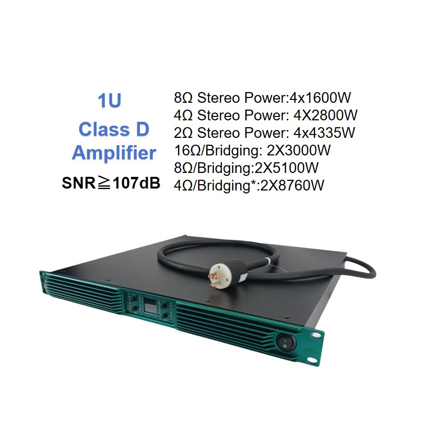ラックマウントパワーアンプ クラスD 1600W SNR≥1 - Class D Amplifier のレビューと価格