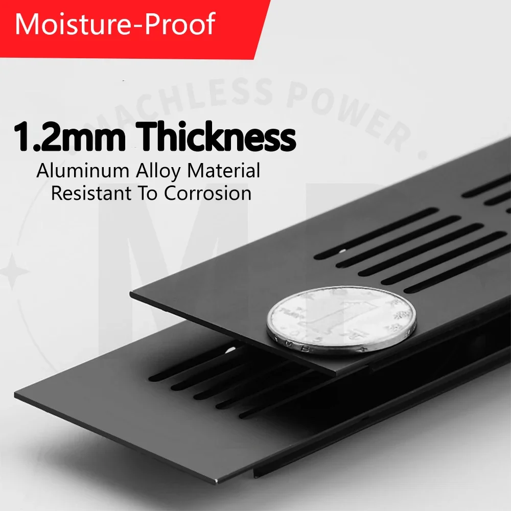 換気グリル,アルミニウム合金,1/2ピース,マットブラックキ - Ventilation Grille Aluminum のレビューと価格