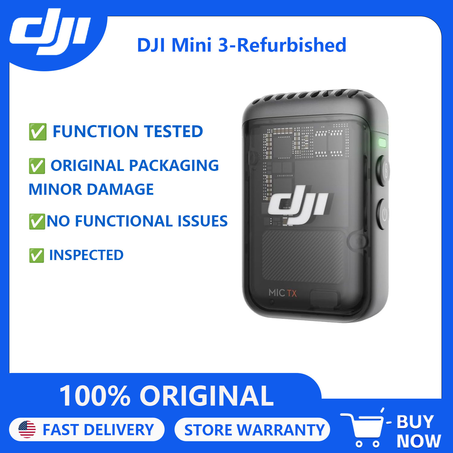 再生品 DJI Mic 2 トランスミッター ワイヤレス ブ - Microphone Capsule のレビューと価格