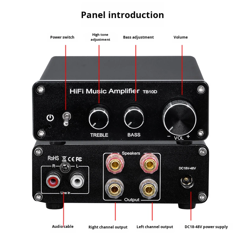 ステレオオーディオデジタルアンプレシーバーミニHi-Fiクラ - Class D Amplifier のレビューと価格
