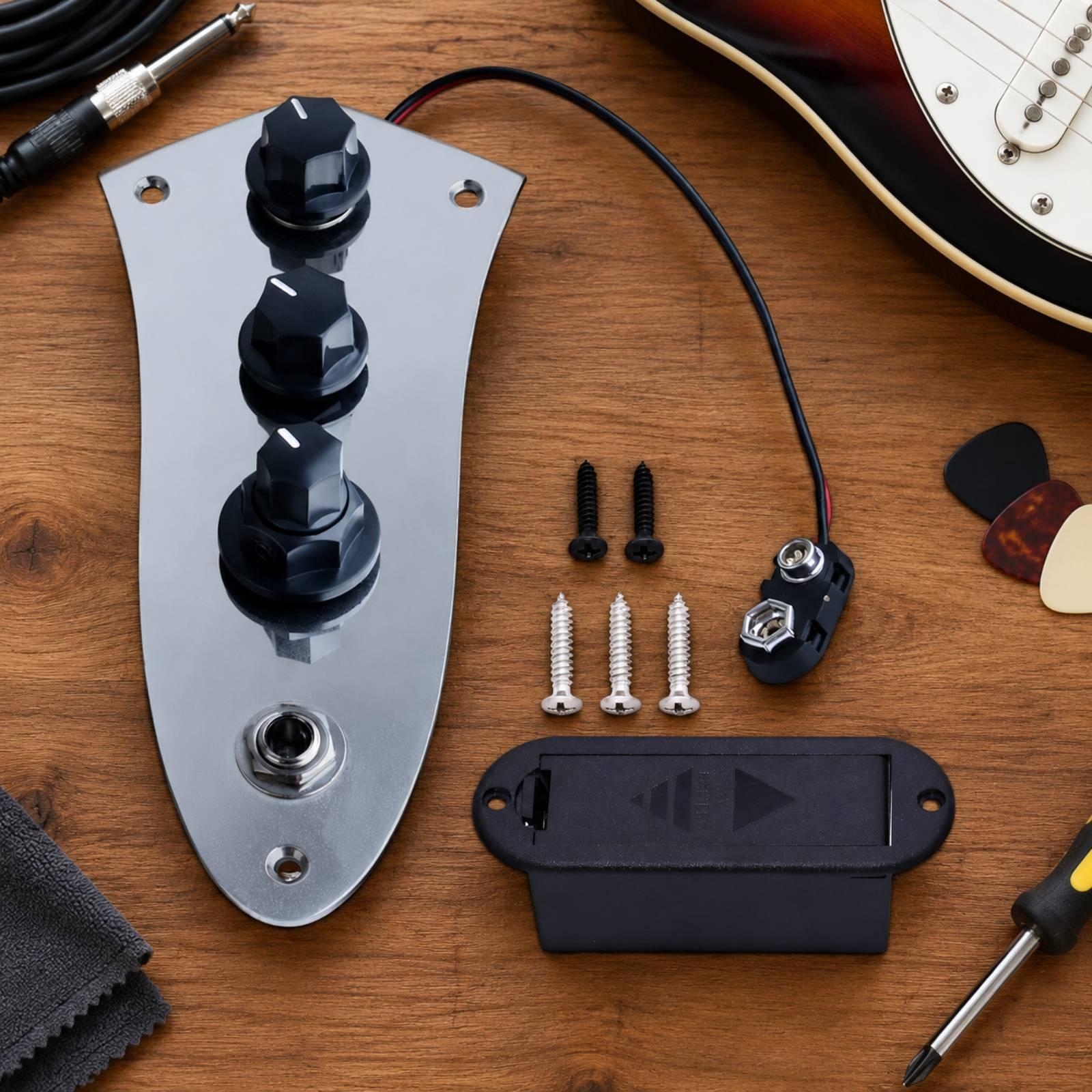 ジャズベース用、2バンドEQ、ボリューム、バランス調整ノブ付 - Volume Control Board のレビューと価格