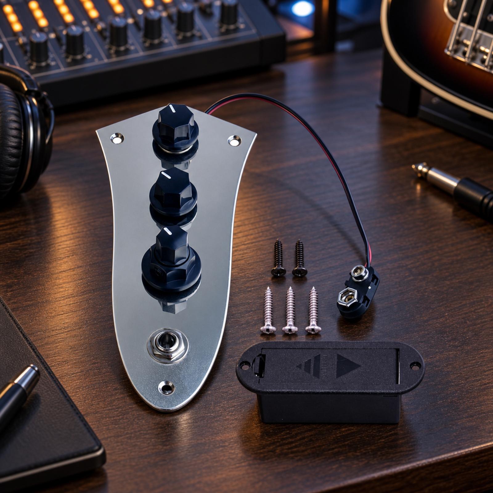 ジャズベース用、2バンドEQ、ボリューム、バランス調整ノブ付 - Volume Control Board のレビューと価格