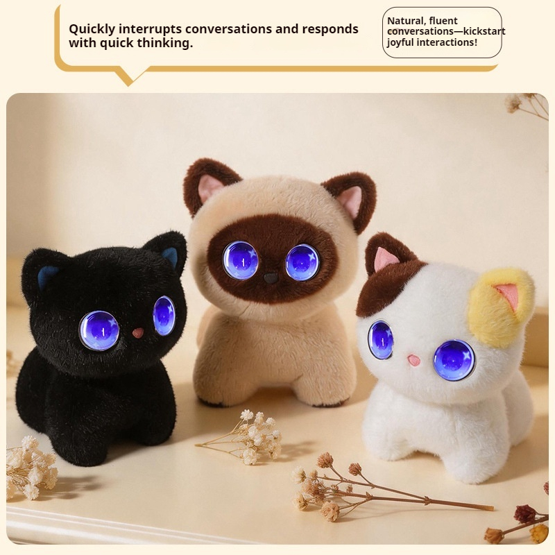 AI搭載のスマート猫ぬいぐるみ。インタラクティブな音声機能、 - Subwoofer のレビューと価格