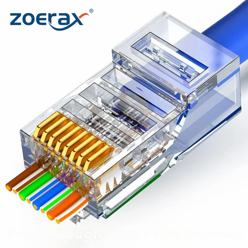 ZOERAX 50/100 個 RJ45 パススルーコネクタ - Rj45 Jack のレビューと価格