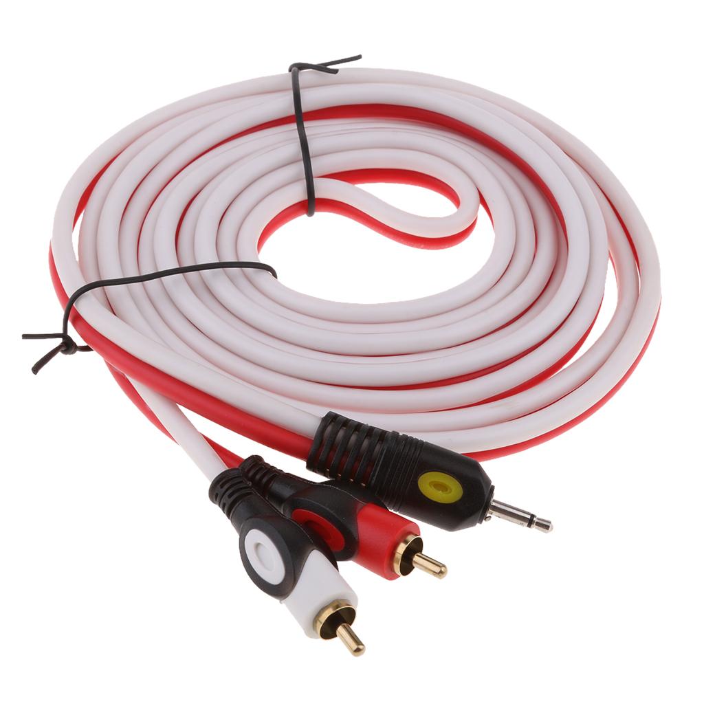 AUX補助3.5mmオーディオプラグ（オス）- 2RCAプラ - Rca Cable のレビューと価格