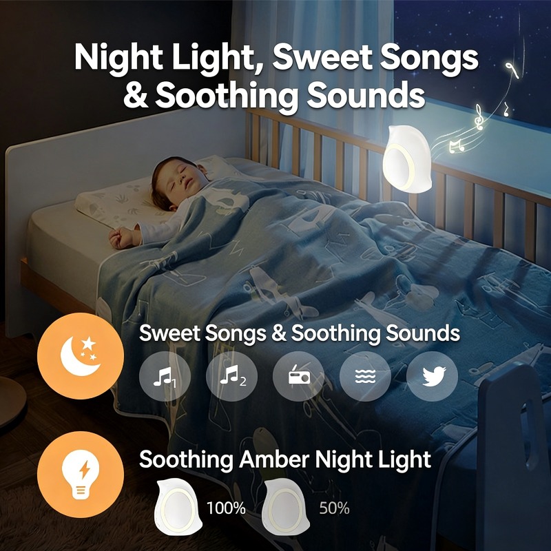 ポータブル調整機能付き電動ベビー睡眠補助装置（ナイトライト、 - Full Range Speaker のレビューと価格