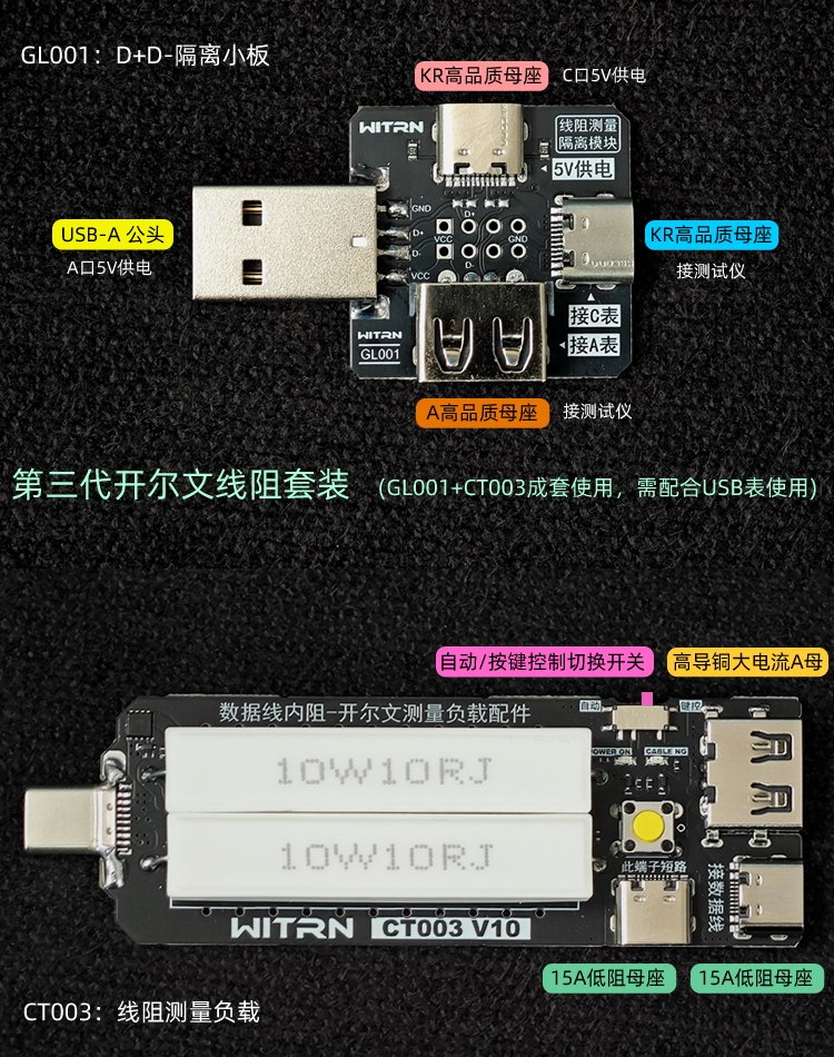 WITRN USB-C電子負荷純抵抗負荷多機能アダプターボー - Dac Board のレビューと価格